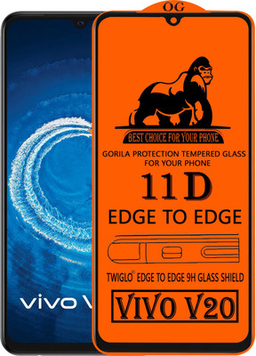 TWIGLO Edge To Edge Tempered Glass for VIVO V20(Pack of 1)