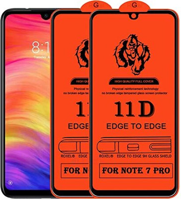 HIE POWER Edge To Edge Tempered Glass for Xiaomi Redmi Note 7 Pro -Screen Protector Full HD Quality Tempered Glass Anti-Scratch Edge to Edge Coverage with Easy Installation Kit-11D(Pack of 2)