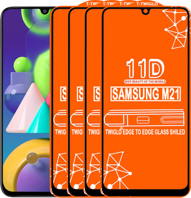 TWIGLO Edge To Edge Tempered Glass for SAMSUNG M21(Pack of 4)