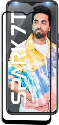 VAlight Edge To Edge Tempered Glass for Tecno Spark 7T(Pack of 1)