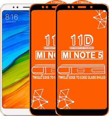 TWIGLO Edge To Edge Tempered Glass for Mi Redmi Note 5(Pack of 2)
