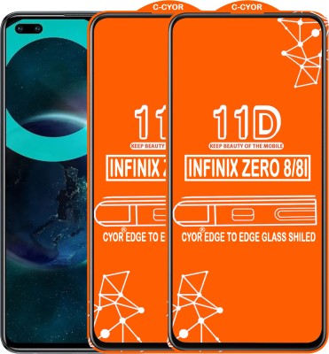 CYOR Edge To Edge Tempered Glass for INFINIX ZERO 8I(Pack of 2)