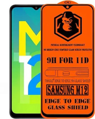 9H Edge To Edge Tempered Glass for Samsung Galaxy A12/M12 (Premium_11D)(Pack of 1)