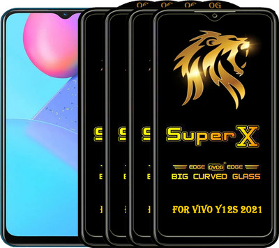 PFOAM Edge To Edge Tempered Glass for VIVO Y12S 2021(Pack of 4)