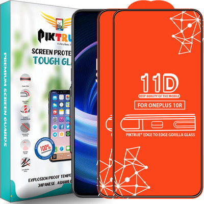PikTrue Edge To Edge Tempered Glass for Oneplus 10R(Pack of 2)