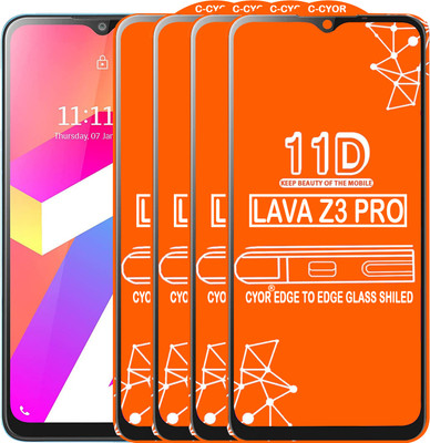 CYOR Edge To Edge Tempered Glass for LAVA Z3 PRO(Pack of 4)