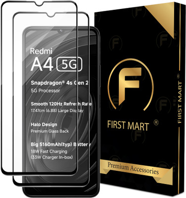 FIRST MART Edge To Edge Tempered Glass for Redmi A4 5G, Poco C75 5G / Mi Redmi A4 5G(Pack of 2)