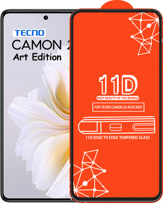 Roxel Edge To Edge Tempered Glass for Tecno Camon 20 Avocado Edition(Pack of 1)