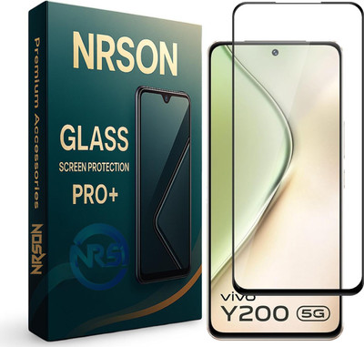 NRSON Edge To Edge Tempered Glass for VIVO Y200 5G, with Easy Self Installation Kit(Pack of 1)