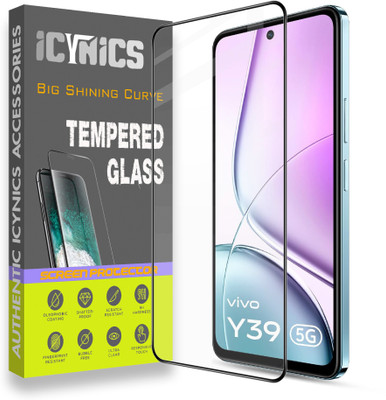 ICYNICS Edge To Edge Tempered Glass for Vivo Y39 5G, Anti-Fingerprint, Waterproof, Oil-resistant, Bubble-Free, Anti-Static, Scratch Resistant Full Coverage with Wooden box to ensure safety(Pack of 1)