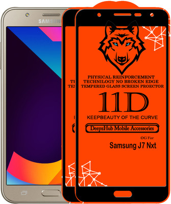 DeepzHub Edge To Edge Tempered Glass for Samsung Galaxy J7 Nxt(Pack of 2)
