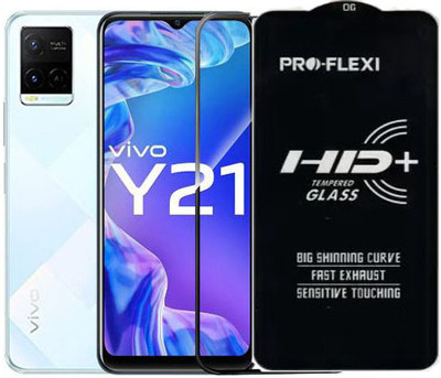 Vvr Edge To Edge Tempered Glass for Vivo Y21e(Pack of 1)