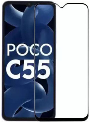 Ansh Traders Edge To Edge Tempered Glass for Xiaomi Poco C55/Poco C55(Pack of 1)