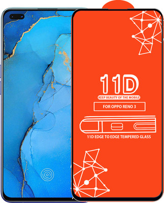 Qyist Edge To Edge Tempered Glass for Oppo Reno 3(Pack of 1)