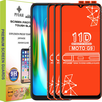 PFOAM Edge To Edge Tempered Glass for MOTO G9(Pack of 3)