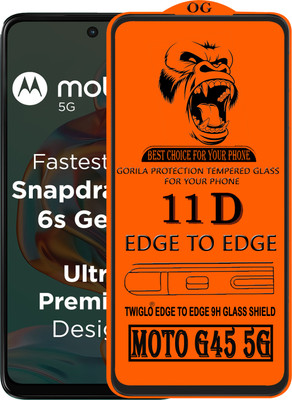 TWIGLO Edge To Edge Tempered Glass for MOTO G45 5G(Pack of 1)
