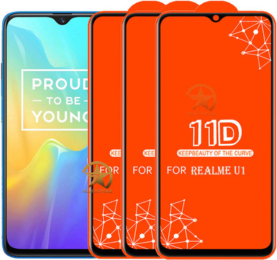HQ Protection Edge To Edge Tempered Glass for Realme U1(Pack of 3)