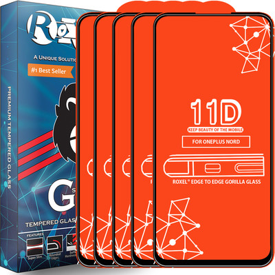 Roxel Edge To Edge Tempered Glass for Oneplus Nord(Pack of 5)