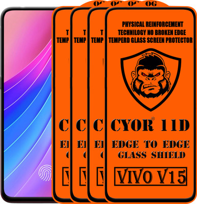 CYOR Edge To Edge Tempered Glass for VIVO V15(Pack of 4)