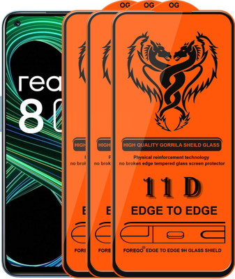HQ Protection Edge To Edge Tempered Glass for Realme 8 5G(Pack of 3)