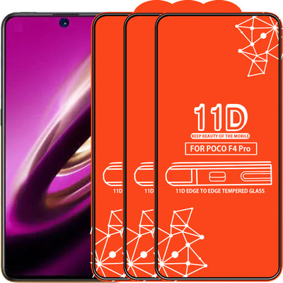Roxel Edge To Edge Tempered Glass for Poco F4 Pro(Pack of 3)