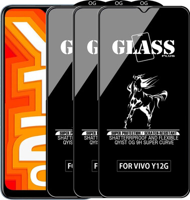 Qyist Edge To Edge Tempered Glass for VIVO Y12G(Pack of 3)