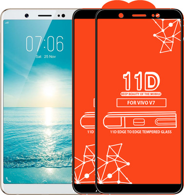 Qyist Edge To Edge Tempered Glass for VIVO V7 Plus(Pack of 2)