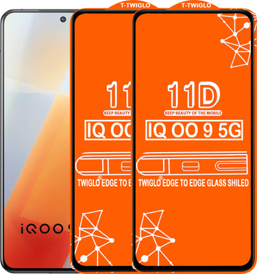 TWIGLO Edge To Edge Tempered Glass for IQOO 9 5G(Pack of 2)