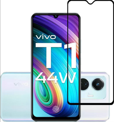 BRIGHTRON Edge To Edge Tempered Glass for Vivo T1 44W(Pack of 1)