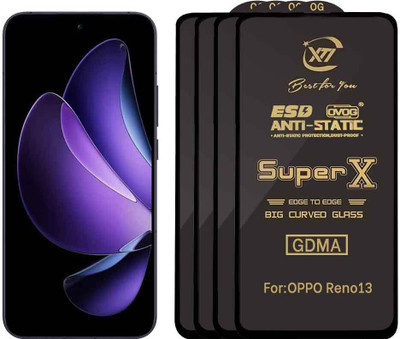 GDMA Edge To Edge Tempered Glass for OPPO Reno13(Pack of 4)