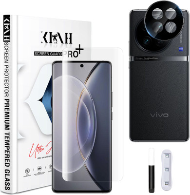 KLAH Edge To Edge Tempered Glass for Vivo X90 Pro 5G, With Camera Lens Protector(Pack of 1)