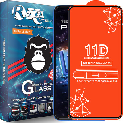 Roxel Edge To Edge Tempered Glass for Tecno Pova Neo 5G(Pack of 1)