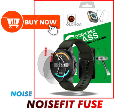 KANCHA Edge To Edge Tempered Glass for NOISEFIT FUSE SMART WATCH(Pack of 2)