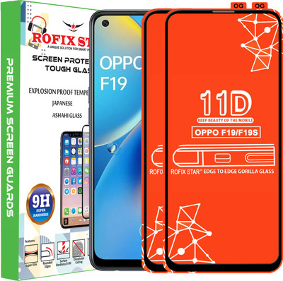 Rofix star Edge To Edge Tempered Glass for OPPO F19(Pack of 2)