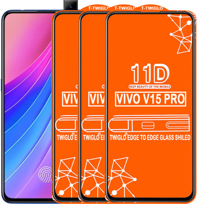 TWIGLO Edge To Edge Tempered Glass for VIVO V15 PRO(Pack of 3)