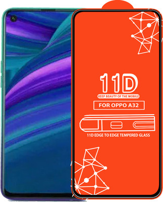 Roxel Edge To Edge Tempered Glass for Oppo A32(Pack of 1)