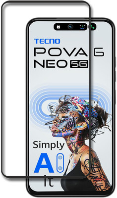 NKCASE Edge To Edge Tempered Glass for Tecno Pova 6 Neo, Tecno Pova 6 Neo 5G(Pack of 1)