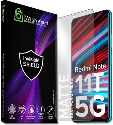iWishKart Edge To Edge Tempered Glass for Mi Note 11T 5G, Mi Redmi Note 11T 5G, REDMI Note 11T, REDMI Note 11T 5G, Mat / Matte 0.3mm(Pack of 1)