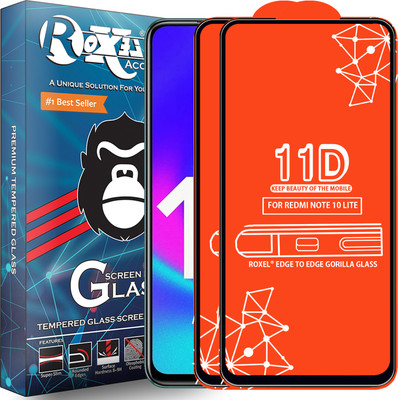 Roxel Edge To Edge Tempered Glass for Redmi Note 10 Lite(Pack of 2)