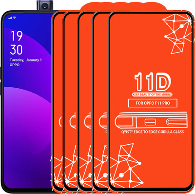 Qyist Edge To Edge Tempered Glass for Oppo F11 Pro(Pack of 5)