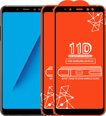 Qyist Edge To Edge Tempered Glass for Samsung Galaxy A8 Plus(Pack of 2)