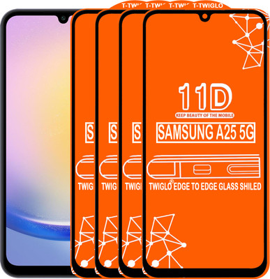 TWIGLO Edge To Edge Tempered Glass for SAMSUNG A25 5G(Pack of 4)