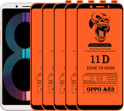 PFOAM Edge To Edge Tempered Glass for Oppo A83(Pack of 5)