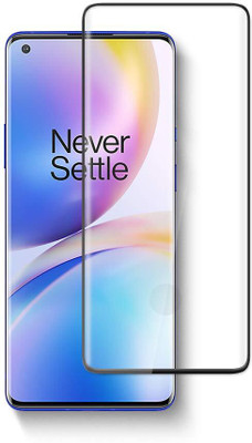 1DOLLAR Edge To Edge Tempered Glass for OnePlus 8-949-Gorilla Glass with Curved Edges and 9H Hardness(Pack of 1)