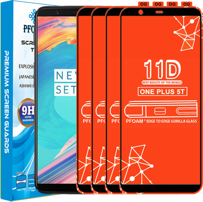PFOAM Edge To Edge Tempered Glass for OnePlus 5T(Pack of 4)