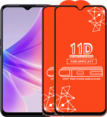 Qyist Edge To Edge Tempered Glass for Oppo A77(Pack of 2)
