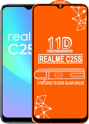 CYOR Edge To Edge Tempered Glass for REALME C25S(Pack of 1)