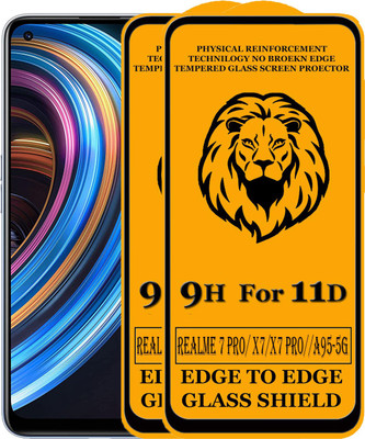 SEVEN7STAR Edge To Edge Tempered Glass for Realme X7 Pro(Pack of 2)
