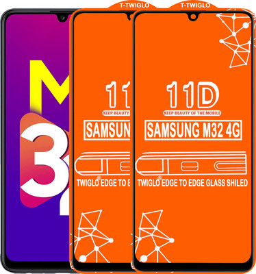 TWIGLO Edge To Edge Tempered Glass for SAMSUNG M32 4G(Pack of 2)