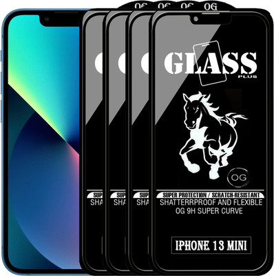 PFOAM Edge To Edge Tempered Glass for APPLE IPHONE 13 MINI(Pack of 4)